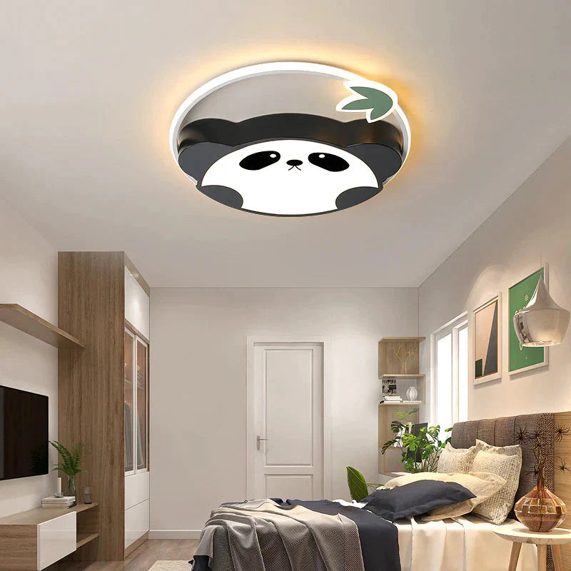 Simple Modern Children’s Room Lamp Panda Led Ceiling