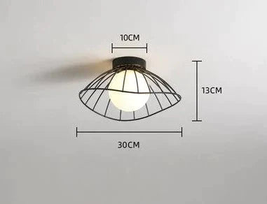 Modern And Simple Cloakroom Light Entrance Porch Lamp Corridor Single Black Small / White Light