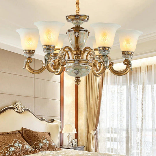 Glass Led Chandelier Villa Living Room Lights Dining Master Bedroom Atmosphere Lighting Pendant