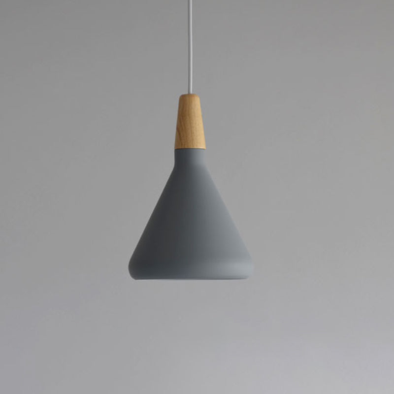 Algenib - Sleek Cone Shade Ceiling Light Simplicity Metallic 1Â Head Dining Room Pendant Fixture