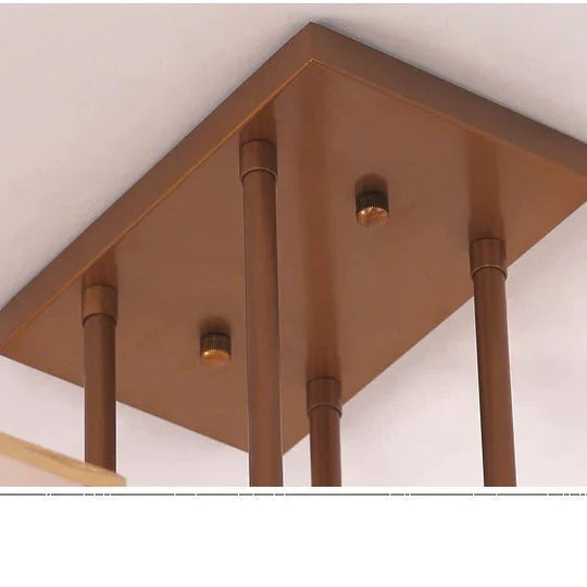 Chandelier Living Room Lamp Study Bedroom Led Lighting Restaurant Rectangular Lamps Pendant