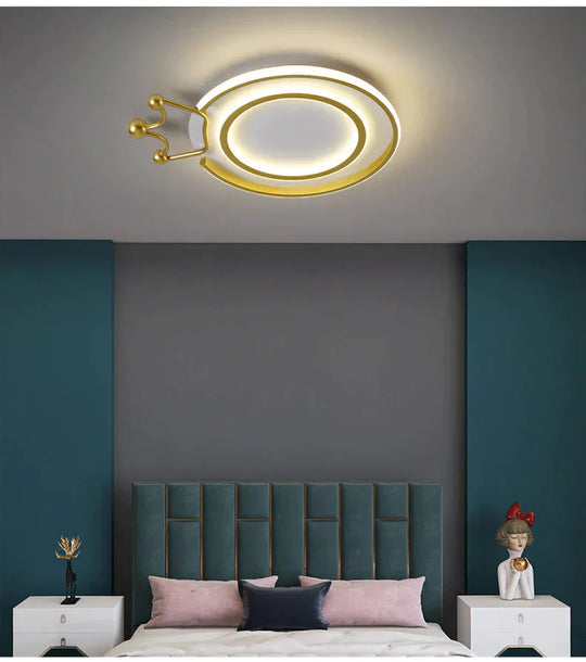 Modern Minimalist Study Lamp Led Creative Crown Ceiling