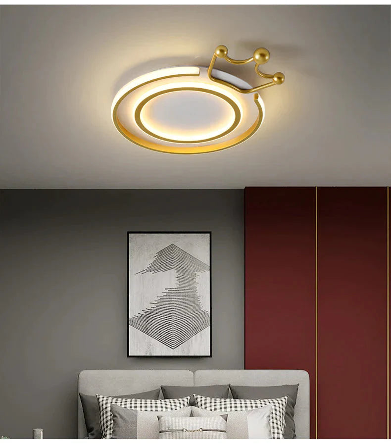 Modern Minimalist Study Lamp Led Creative Crown Ceiling