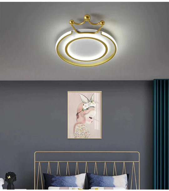 Modern Minimalist Study Lamp Led Creative Crown Ceiling