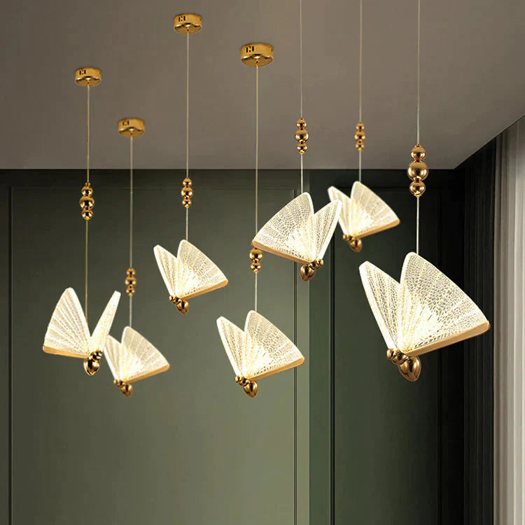 Butterfly Single Head Lamp Light Luxury Post Modern Bedroom Bedside Dining Room Villa Duplex