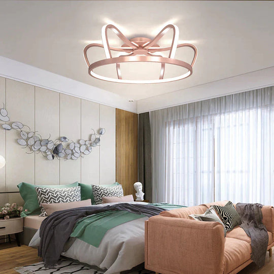 Bedroom Lights Are Lightweight And Modern Minimalist Ceiling Lamps White Light / Pink