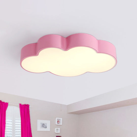 Metallic Cloud Flush Mount Led Light For Kid’s Room Ceiling