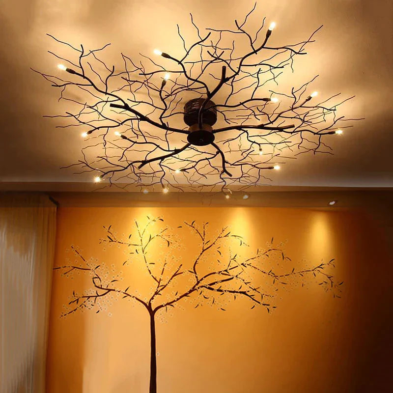 Creative Branch Lamp Personality Bedroom Living Room Ed Ceiling Iron Art Hotel Club Atmospheric