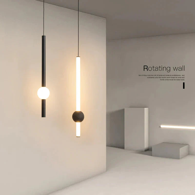 Nordic Bedside Chandelier Modern Simple Living Room Background Wall Bar Long Line Bedroom Single