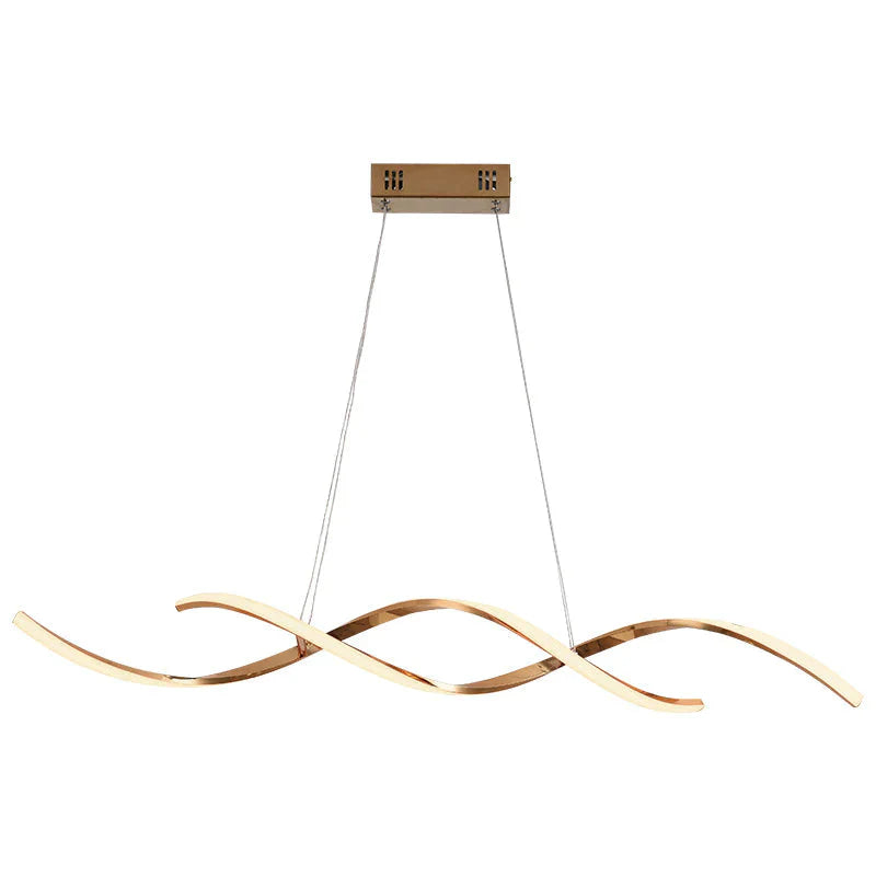 Simple Modern Led Lamp Electroplating Living Room Dining Bedroom Book Strip Chandelier Pendant