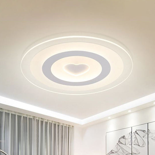 Clear Acrylic Ultra - Thin Flush Mount Ceiling Light - Simple Led Fixture For Living Room