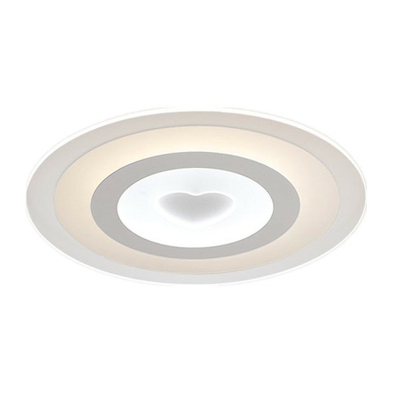 Clear Acrylic Ultra - Thin Flush Mount Ceiling Light - Simple Led Fixture For Living Room