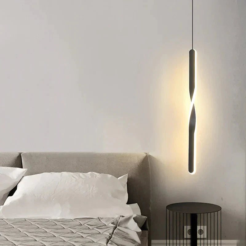 Nordic Bedside Chandelier Modern Simple Living Room Background Wall Bar Long Line Bedroom Single