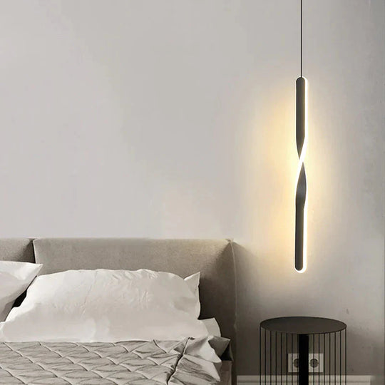 Nordic Bedside Chandelier Modern Simple Living Room Background Wall Bar Long Line Bedroom Single