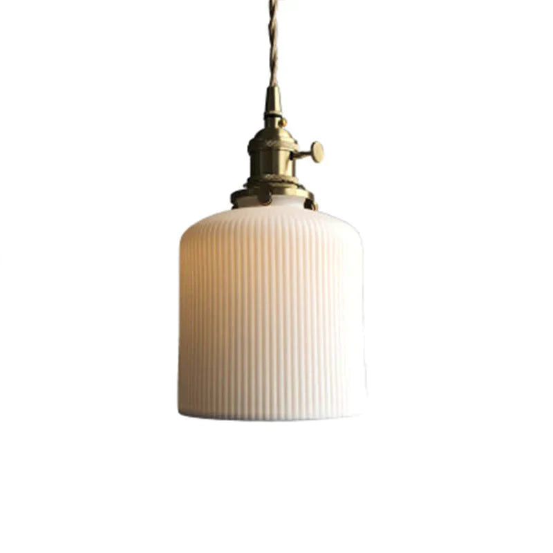 Modern Simple Restaurant Bar Brass Ceramic Chandelier Pendant