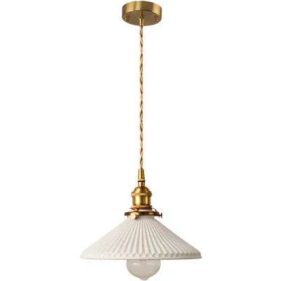 Modern Simple Restaurant Bar Brass Ceramic Chandelier A Pendant