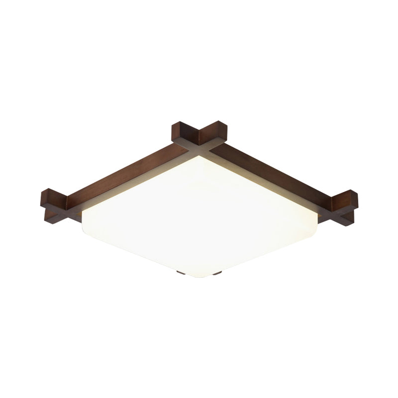 Nordic Style Square Flush Ceiling Light With Acrylic Shade And Led Ideal For Bedroom Living Room In