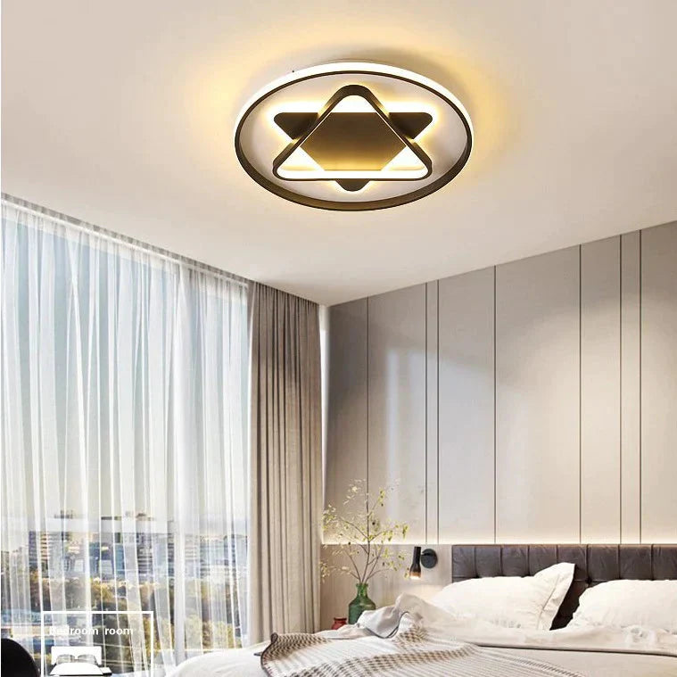 Nordic Minimalist Five - Pointed Star Light Bedroom Ceiling Lamp 50Cm / White Light