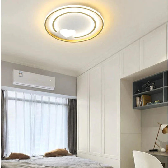 Minimalist Heart - Shaped Light In The Bedroom Led Ceiling Lamp