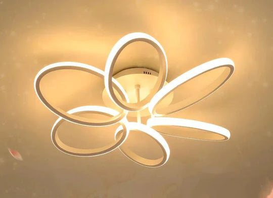 New Petal Ceiling Lamp Led Creative Flower Living Room Simple Modern Warm Light In The Bedroom