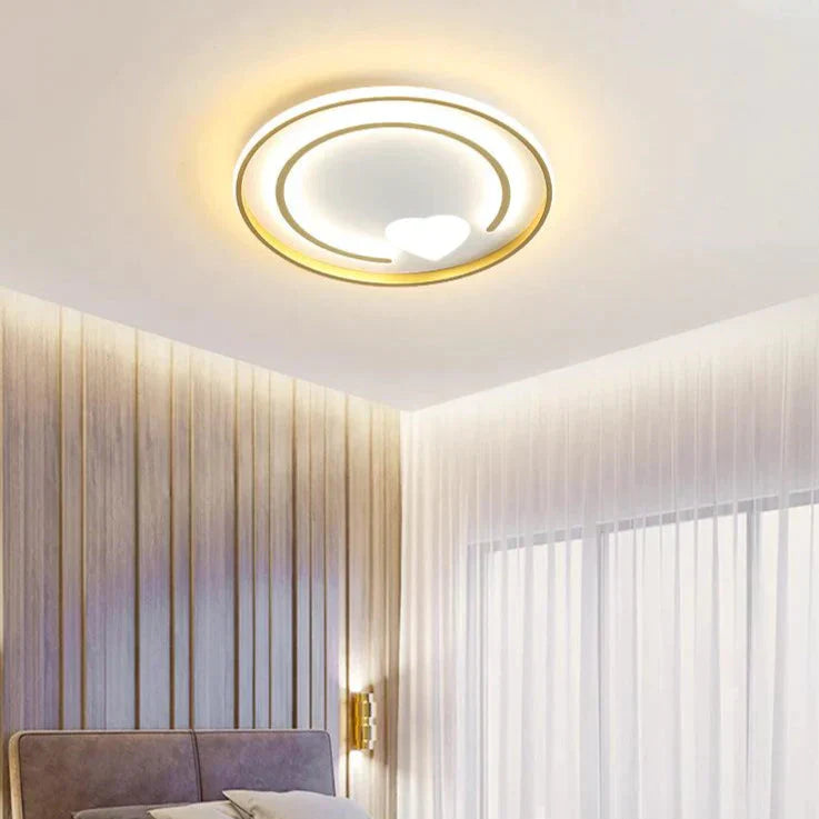 Minimalist Heart - Shaped Light In The Bedroom Led Ceiling Lamp