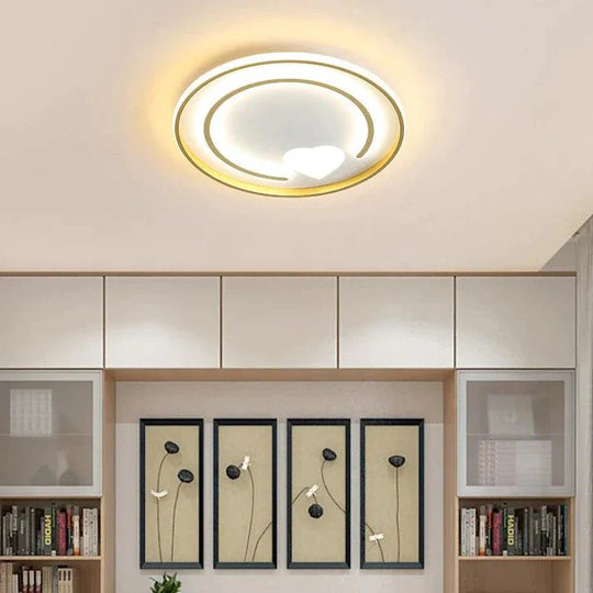 Minimalist Heart - Shaped Light In The Bedroom Led Ceiling Lamp