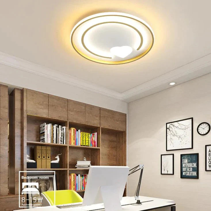 Minimalist Heart - Shaped Light In The Bedroom Led Ceiling Lamp