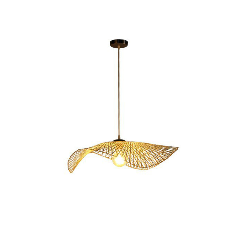 Meara - Lotus Leaf Bamboo Pendant Light