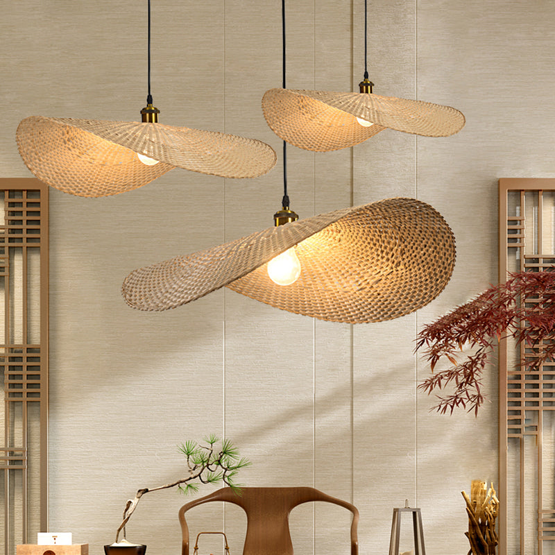 Lucy - Bamboo Lotus Leaf Ceiling Light Modern Single - Bulb Pendant