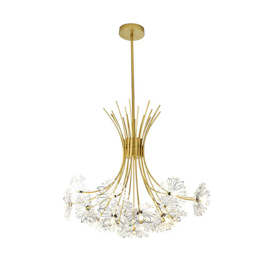 Simple Bedroom Restaurant Crystal Creative Personality Living Room Bouquet Dandelion Chandelier