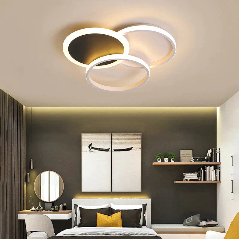 Creative Led Ceiling Lamp Geometry Simple Modern S(450*80Mm） / White Light