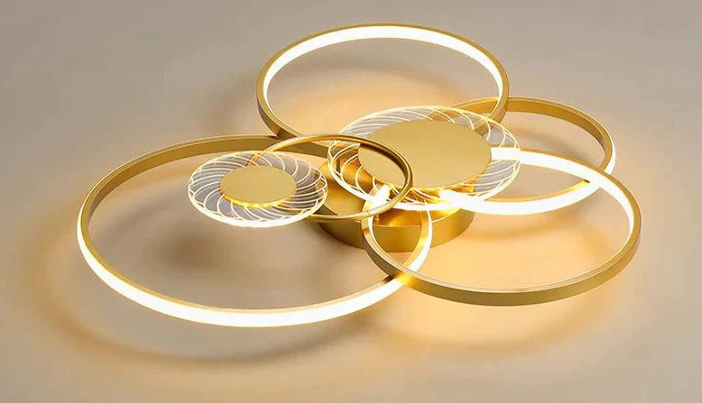 New Luxury Gold Light In The Bedroom Ceiling Lamp 6 Warm Light