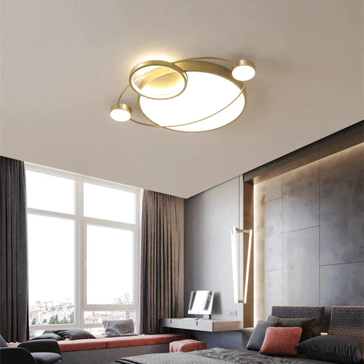 Nordic Bedroom Room Lamp Planet Ceiling