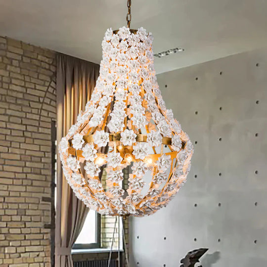 Laser - Cut Chandelier Lamp Nordic Metal 9 Heads 16’/19.5’ Wide Silver/Gold Pendant Lighting