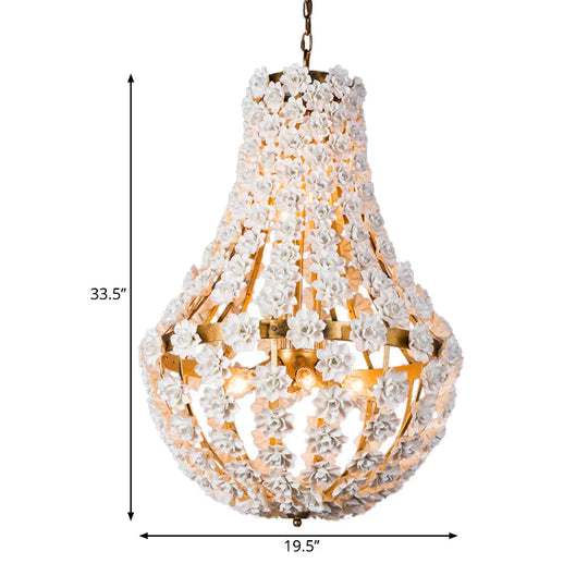 Laser - Cut Chandelier Lamp Nordic Metal 9 Heads 16’/19.5’ Wide Silver/Gold Pendant Lighting