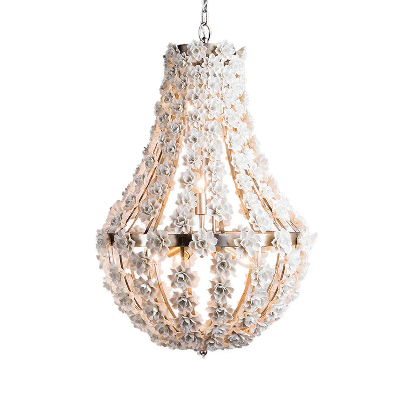 Laser - Cut Chandelier Lamp Nordic Metal 9 Heads 16’/19.5’ Wide Silver/Gold Pendant Lighting