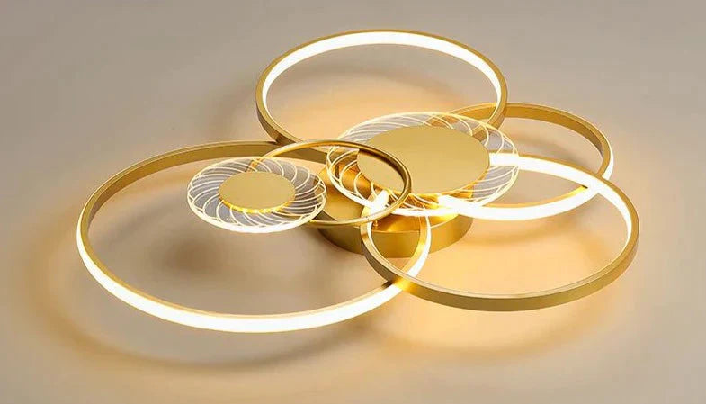 New Luxury Gold Light In The Bedroom Ceiling Lamp 6 Tricolor Light