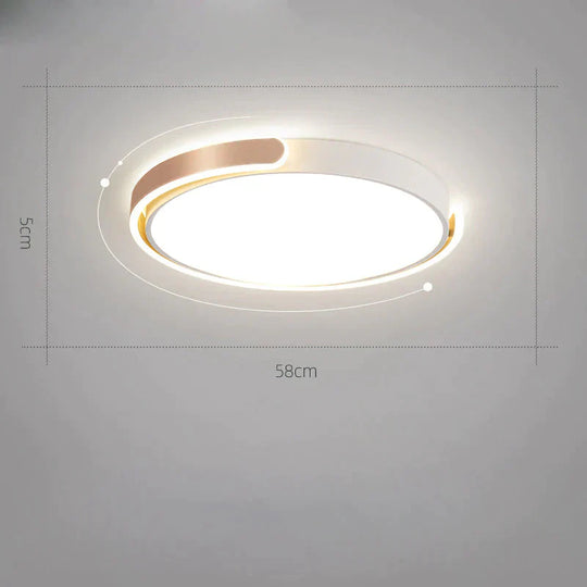 Bedroom Ceiling Lamp Warm Romantic Round Room Master Second Simple Modern Study Lamps Champagne