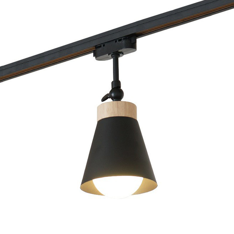 Living Room Semi Flush Mount Lamp With Cone Metal Shade Pendant Lighting