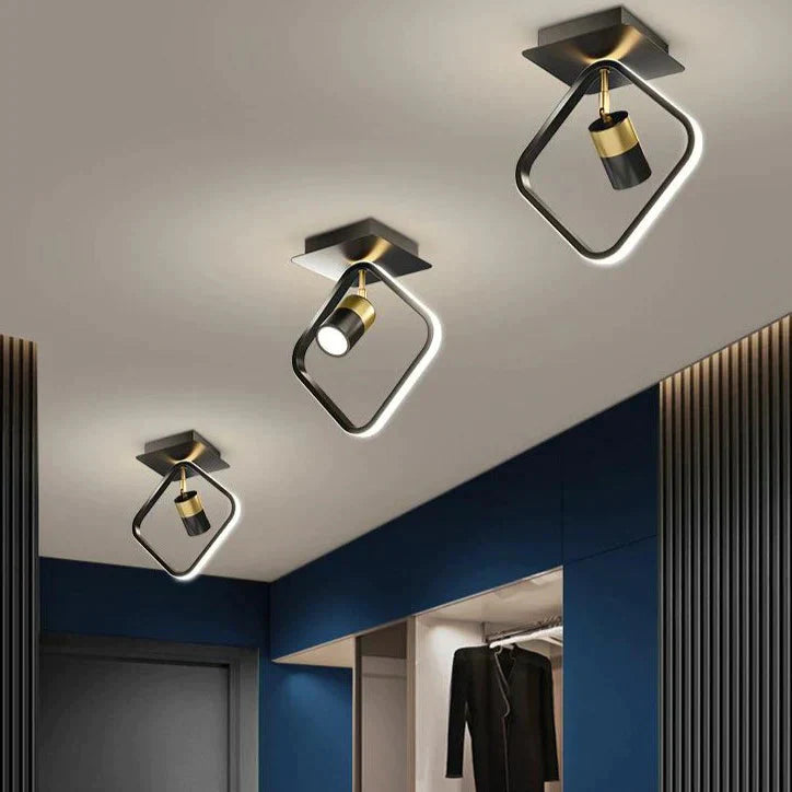 Luxury Creative Black Aisle Balcony Ceiling Lamp