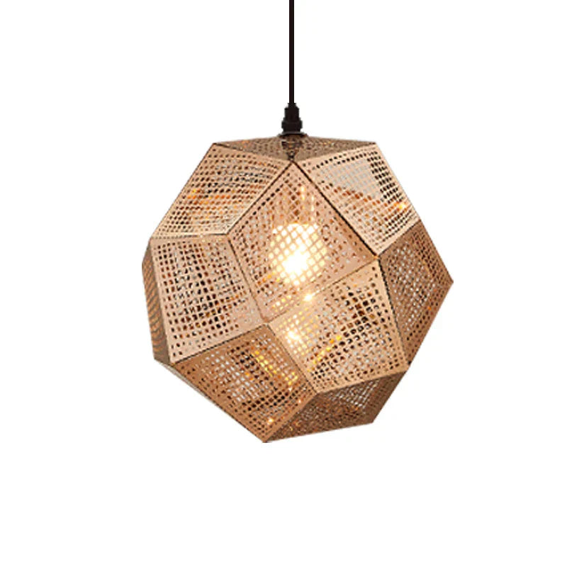 Simple Light And Shadow Faceted Ball Chandelier Creative Metal Restaurant Coffee Shop Bar Club