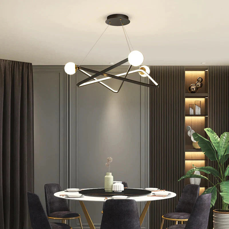 Dining Room Chandelier Creative Personality Art Nordic Led Living Lighting Post - Modern Designer