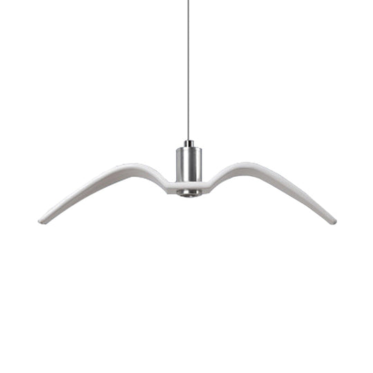 Alkalurops - Nautical Seagull Hanging Light: Led Pendant Lamp White