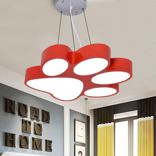 Chara - Doggie Doggy Paw Bathroom Pendant Lamp Acrylic Cartoon Led Hanging Light