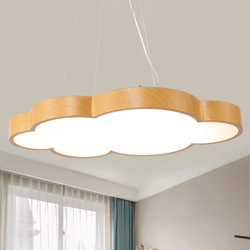 Alterf - Slim Kids Cloud Pendant Light Acrylic Hanging In Beige For Game Room