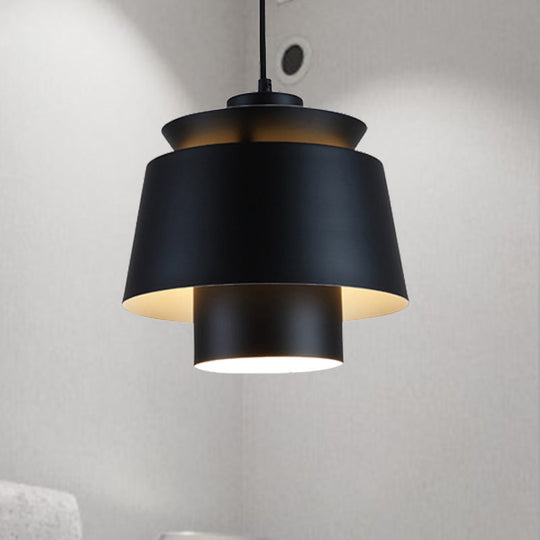 Enif - Modernist Style Tapered Hanging Light Fixture Metallic Pendant Lamp Black