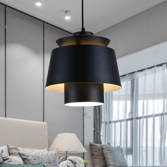 Enif - Modernist Style Tapered Hanging Light Fixture Metallic Pendant Lamp