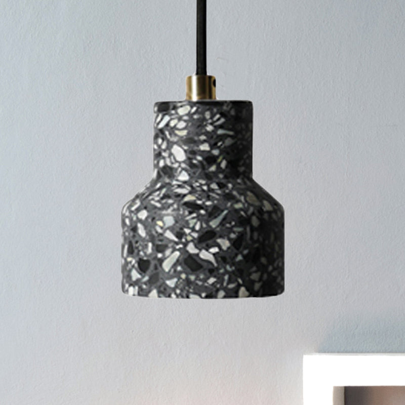 Alathfar - Cement Bell Pendant Ceiling Light Simplicity 1 Black/White/Pink Hanging