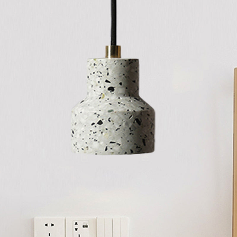 Alathfar - Cement Bell Pendant Ceiling Light Simplicity 1 Black/White/Pink Hanging