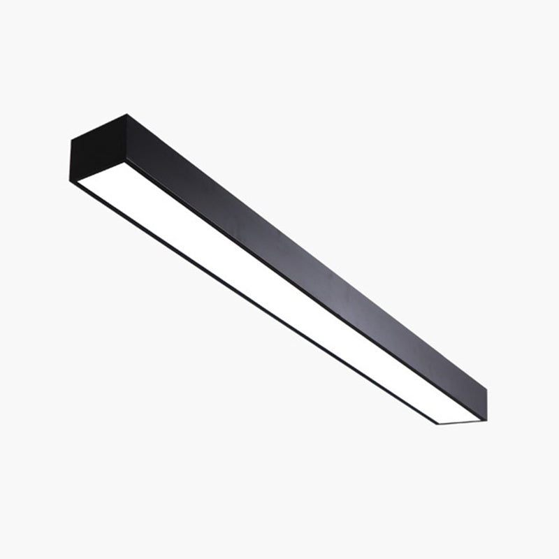 Minimalistic Office Glow: Pole - Shaped Led Metal Flush Mount Ceiling Light